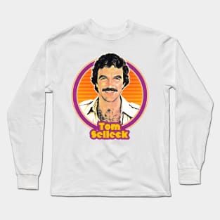 Sexy Tom Selleck 80s Aesthetic Design Long Sleeve T-Shirt